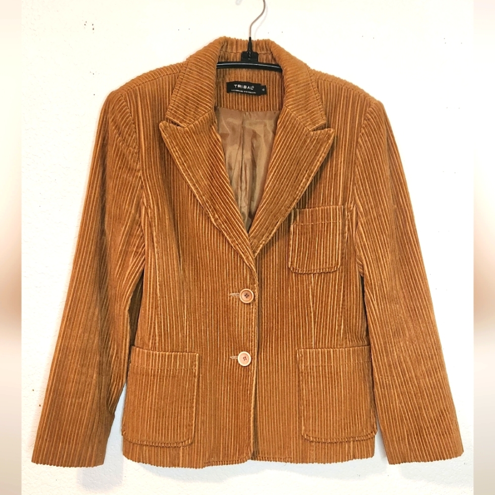 Tribal Corduroy Fully‎ Lined Jacket with Pockets, Size 12